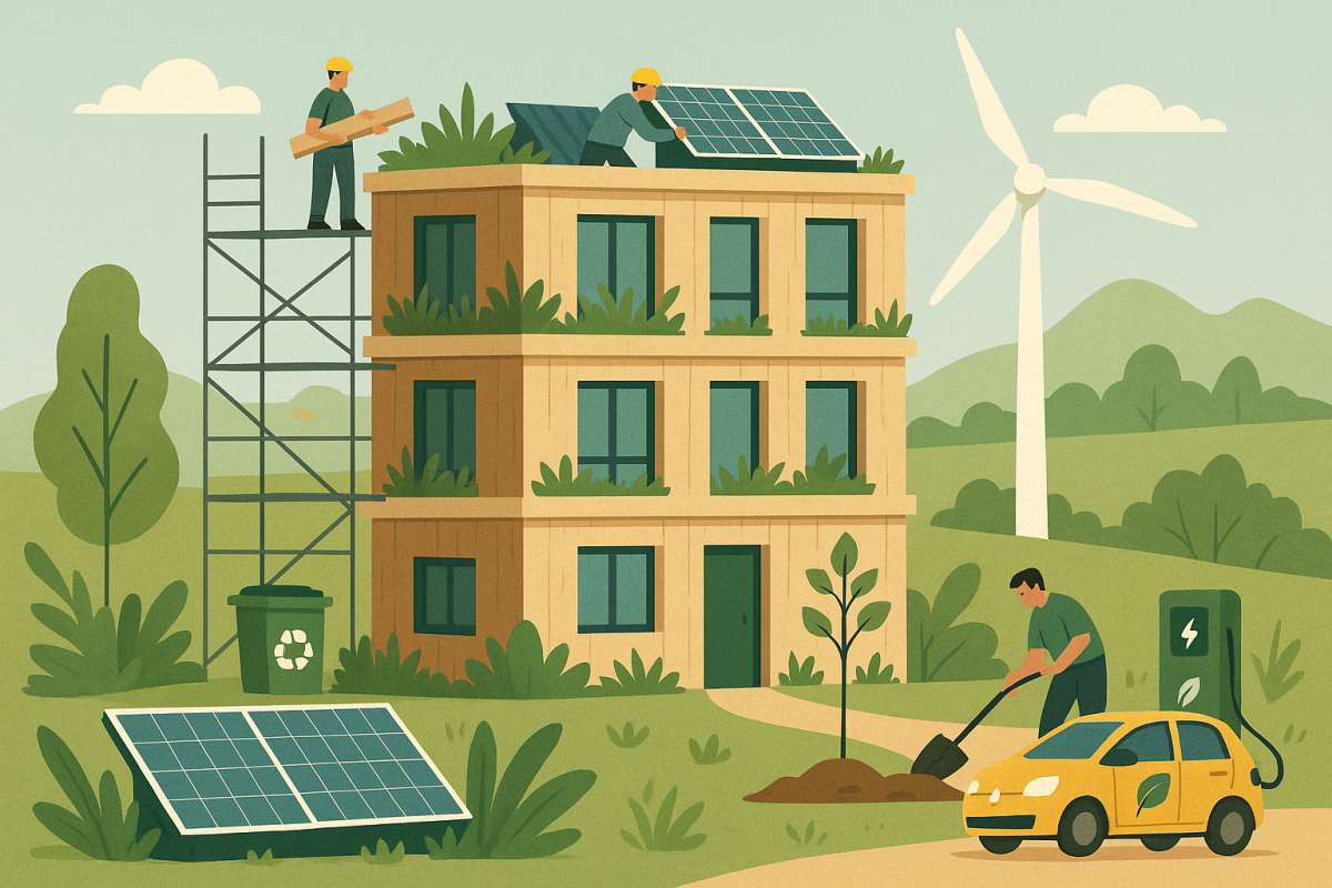 Marktpotenzial und Nachhaltigkeitstrends im Bausektor (Zahlen, Förderungen, ESG)