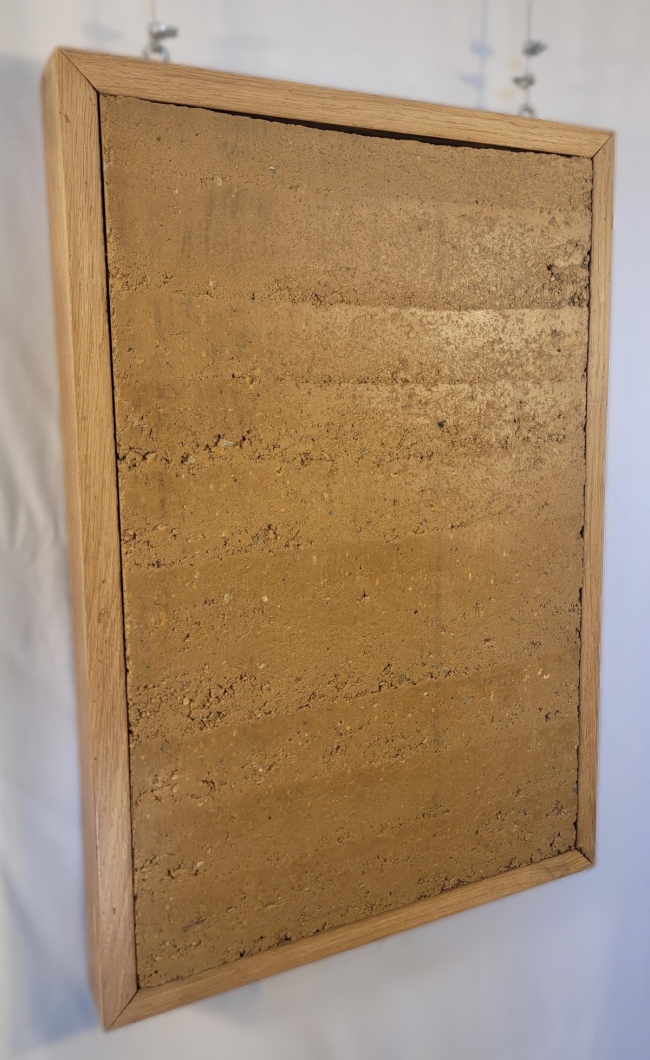 Wandbild aus Stampflehm (zum Aufhängen)