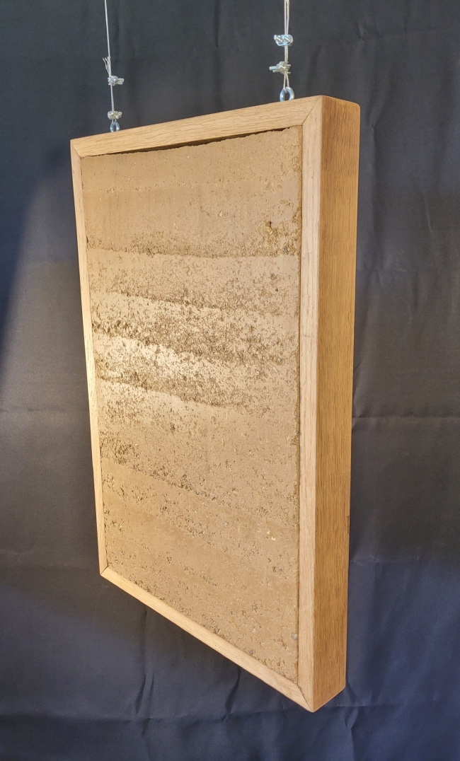 Wandbild aus Stampflehm (zum Aufhängen)